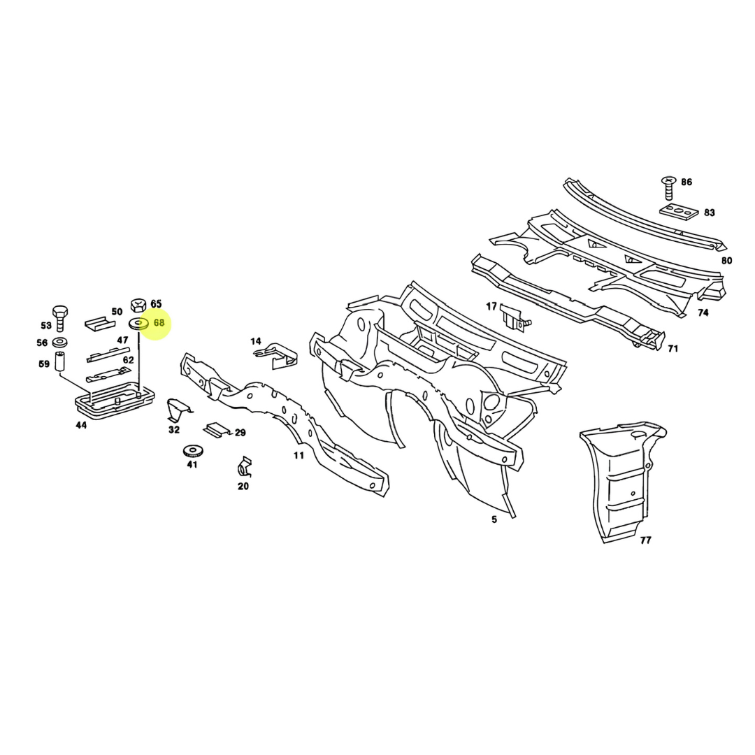 Arruela A6,4 - Original Mercedes-Benz: N009021006103